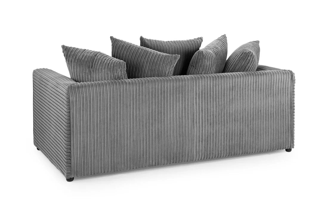 Harley Jumbo Sofa Grey 3 Seater Sofa