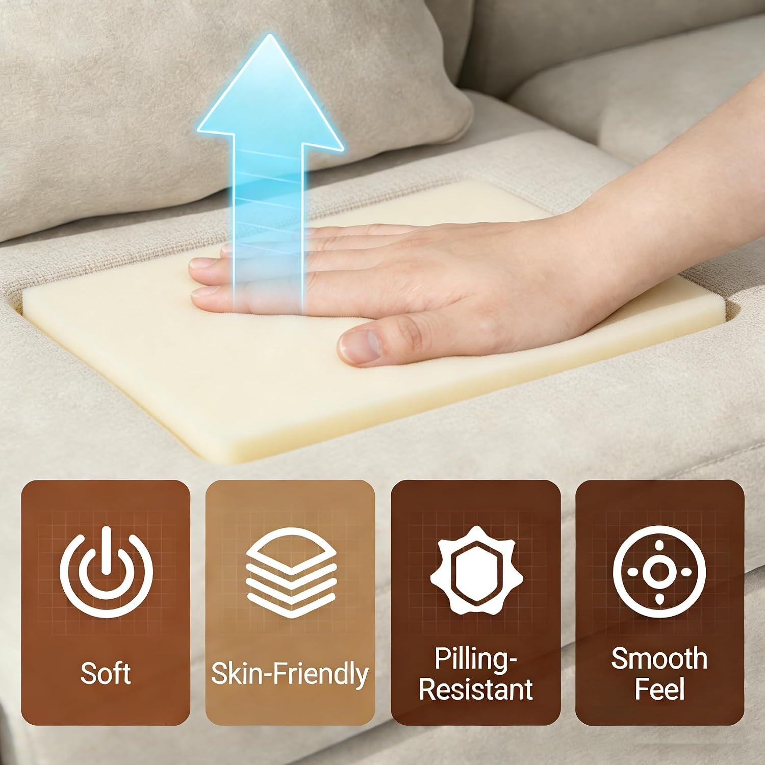 3 Seaters Extra Large Sectional Sofa for Living Room,3 Seats for Small Room,Broad Seater Convertible Couch,Soft Sofa Bed,Oversized Deep Seat Retro Couche Bedroom