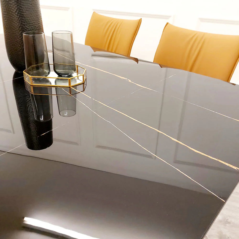 Apollo 1.6m Glass Dining Table with 4 Chairs