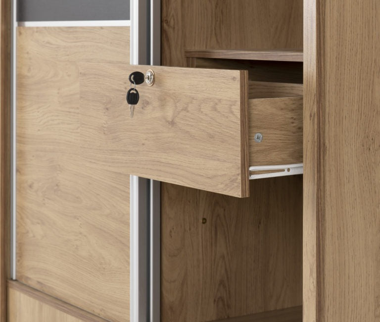Seconique Charles 2 Door Sliding Wardrobe Mirror Doors