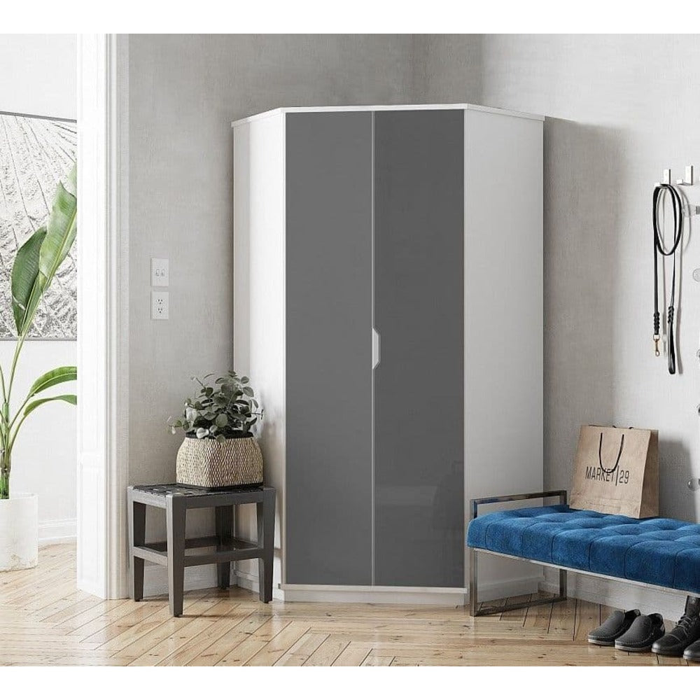 Corner Wardrobe with Mirror