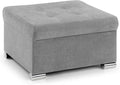 Grey Leather Sofa Bed 