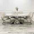 Marble Dining Table with Chairs