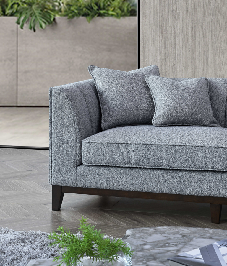 Aluxo Cooper Right Hand Charcoal Corner Sofa