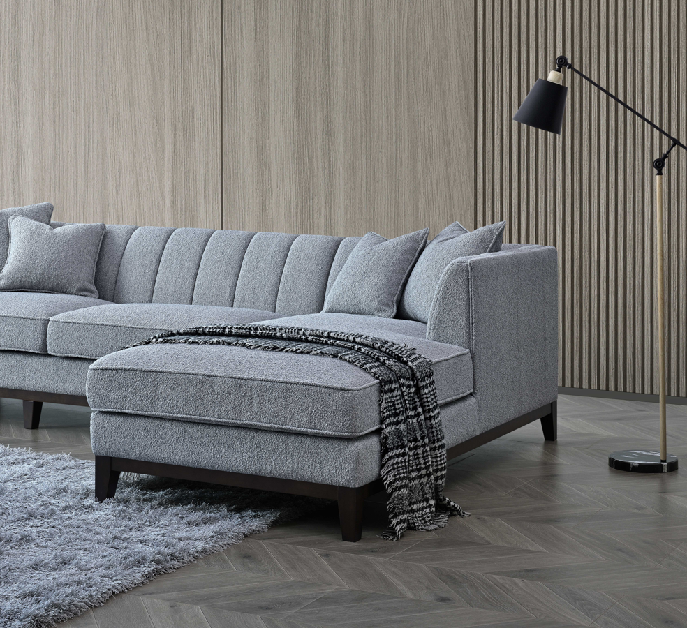 Aluxo Cooper Right Hand Charcoal Corner Sofa