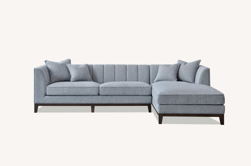 Aluxo Cooper Right Hand Charcoal Corner Sofa