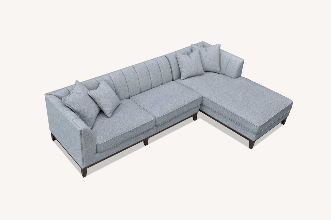 Aluxo Cooper Right Hand Charcoal Corner Sofa