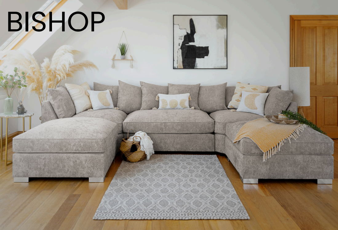 Bishop Scatterback U Shape 7 Seat Corner Sofa