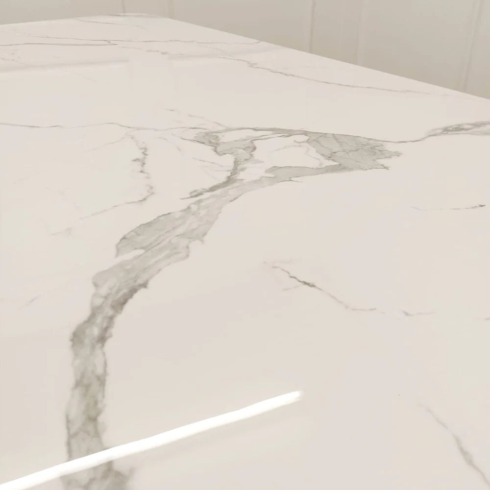 Valeo Gold 1.8m Polar Dining Table Pedestals