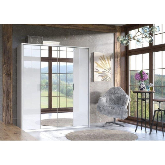 White and Mirror Wardrobe