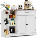 Sideboard Cabinet, Kitchen Storage Cupboard with Drawer | 3-Tier Door Storage and 2-Door Cabinet, Anti-Tip Design, 105 X 40 X 84.5