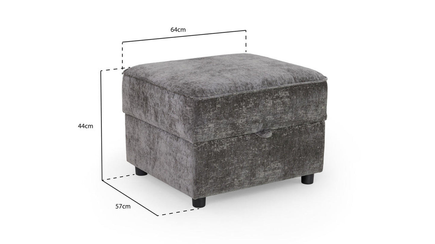 Astrid Footstool - Grey