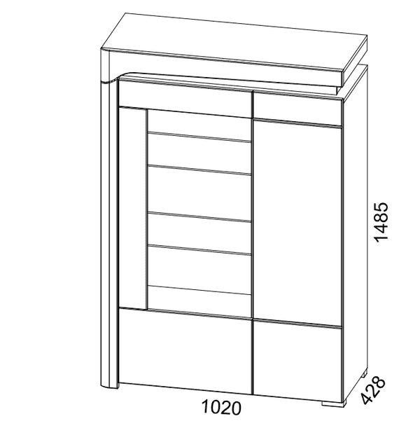 Tyler Low Dining Area Display Cabinet