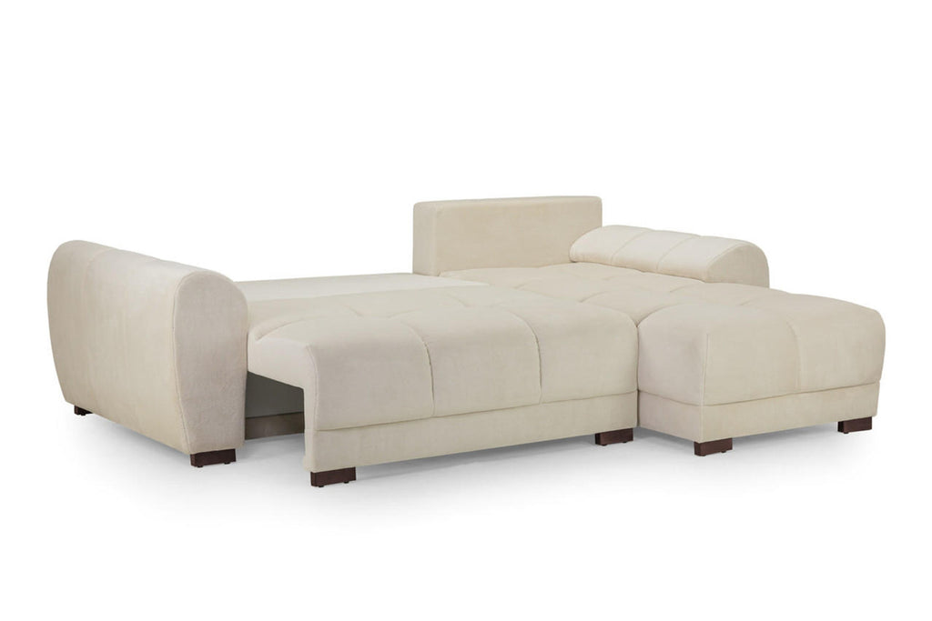 Azzuro Universal Cream Corner Sofa 4 Seater
