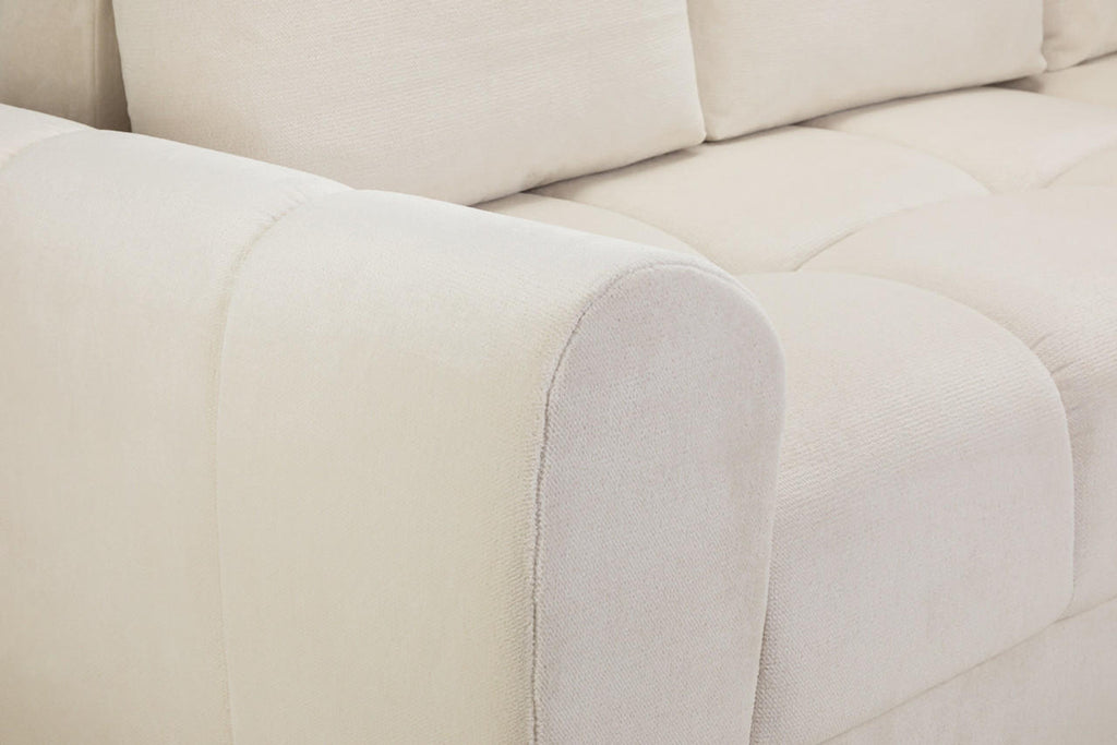 Azzuro Universal Cream Corner Sofa 4 Seater