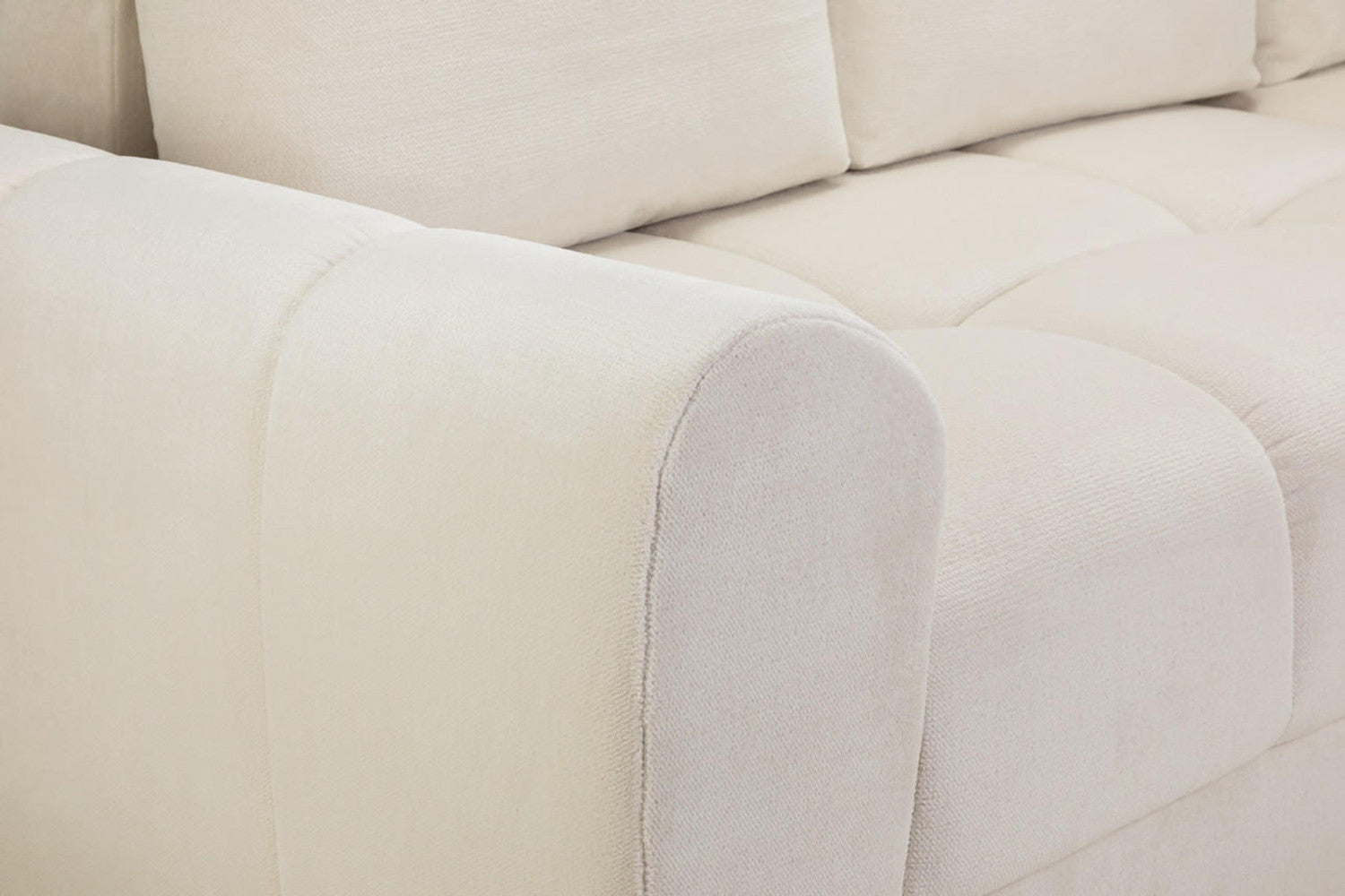 Azzuro Universal Cream Corner Sofa 4 Seater