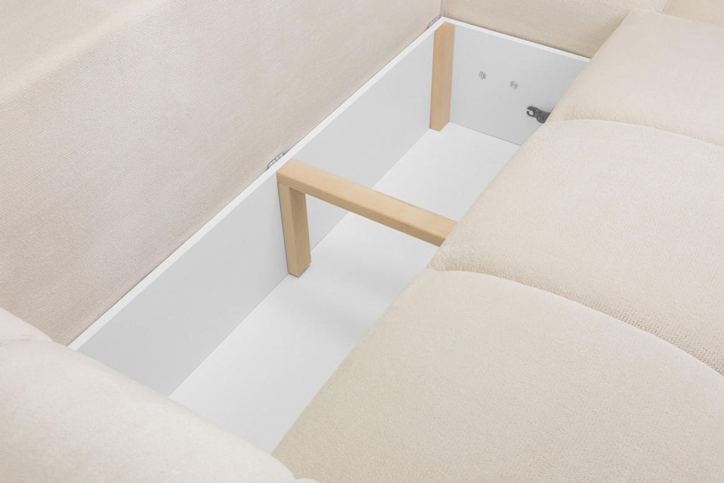 Azzuro Universal Cream Corner Sofa 4 Seater