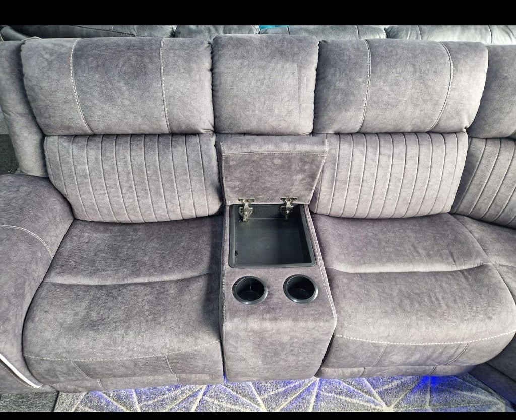 Hannah Electric Corner Sofa Micro Fibre Fabric (270Cm X 230Cm)