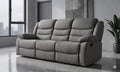 MNS Milano Fabric 3 Seater Recliner Sofa (3 Seater Only)