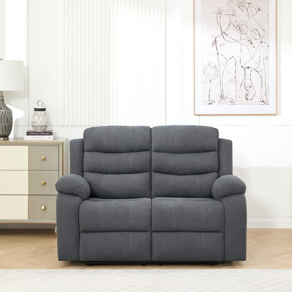 BOSTON MANUAL FABRIC RECLINER 3 + 2 + 1 SOFA ARMCHAIR SET SUITE