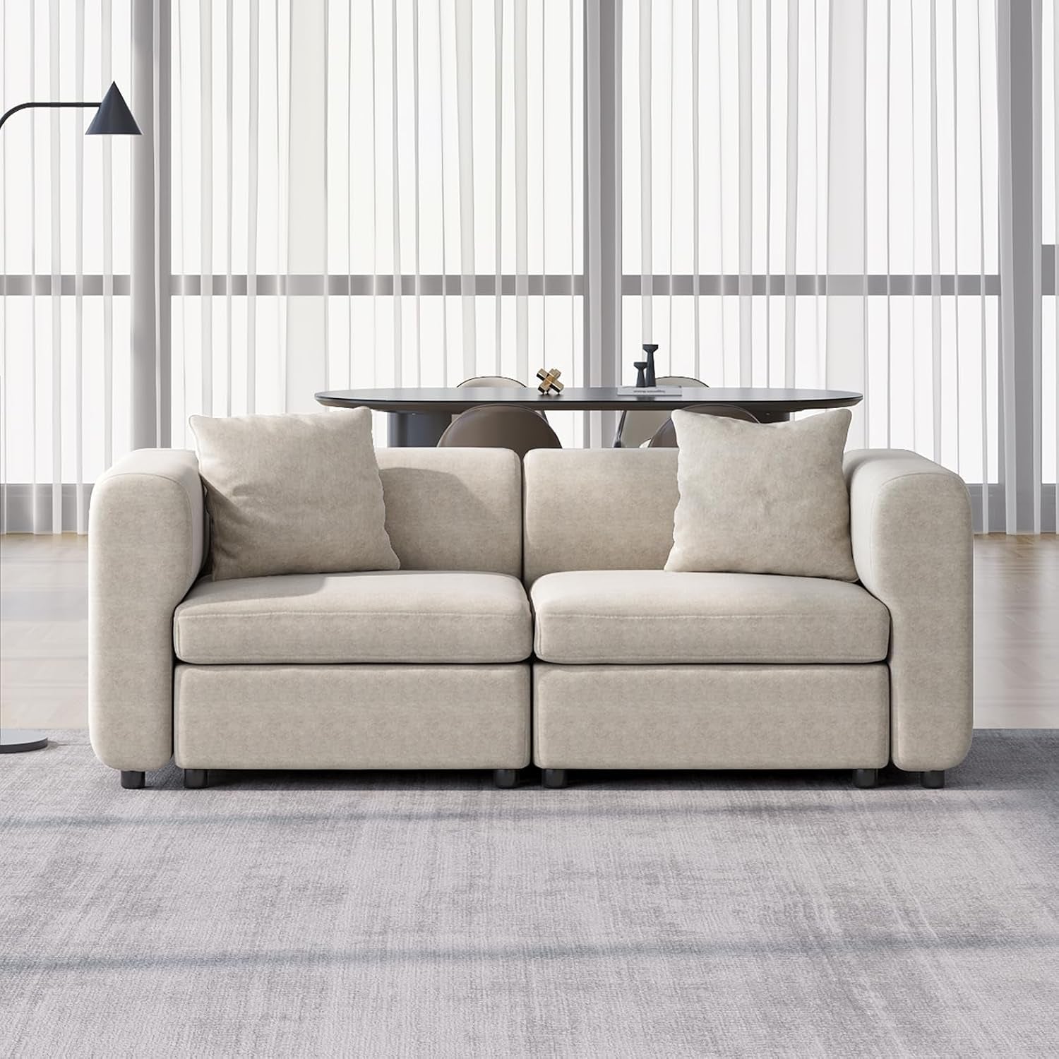 Love Seaters Extra Large Sectional Sofa for Living Room,2 Seaters for Small Apartment.,Convertible Leisure Couch,Deep Couches for Lounge,Modular Family Couches