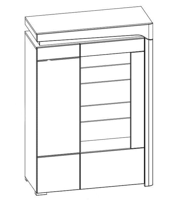 Grenald Low Wide Multimedia Display Cabinet