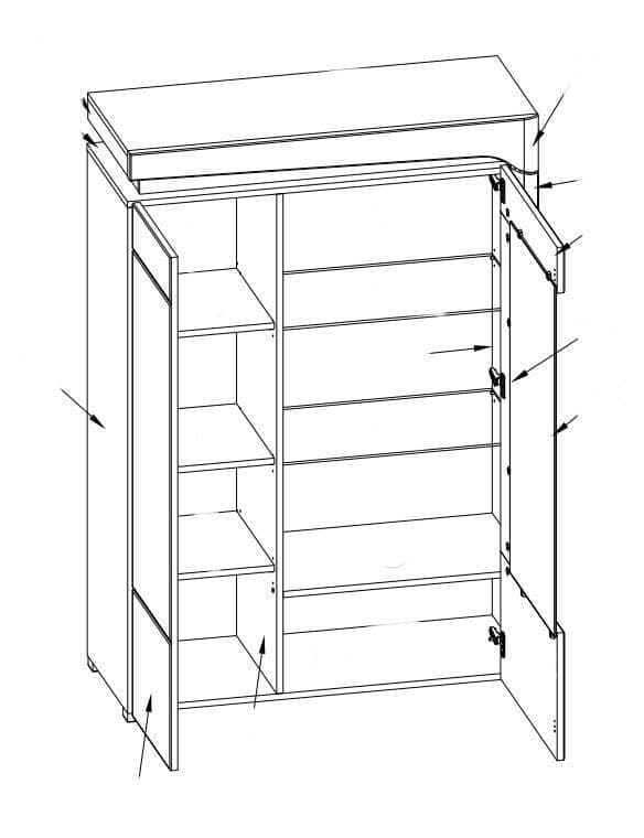 Grenald Low Wide Multimedia Display Cabinet