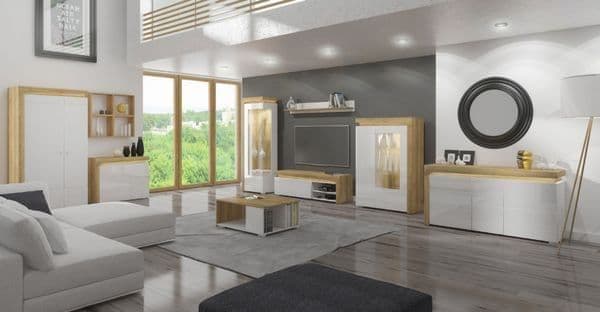 Grenald Low Wide Multimedia Display Cabinet