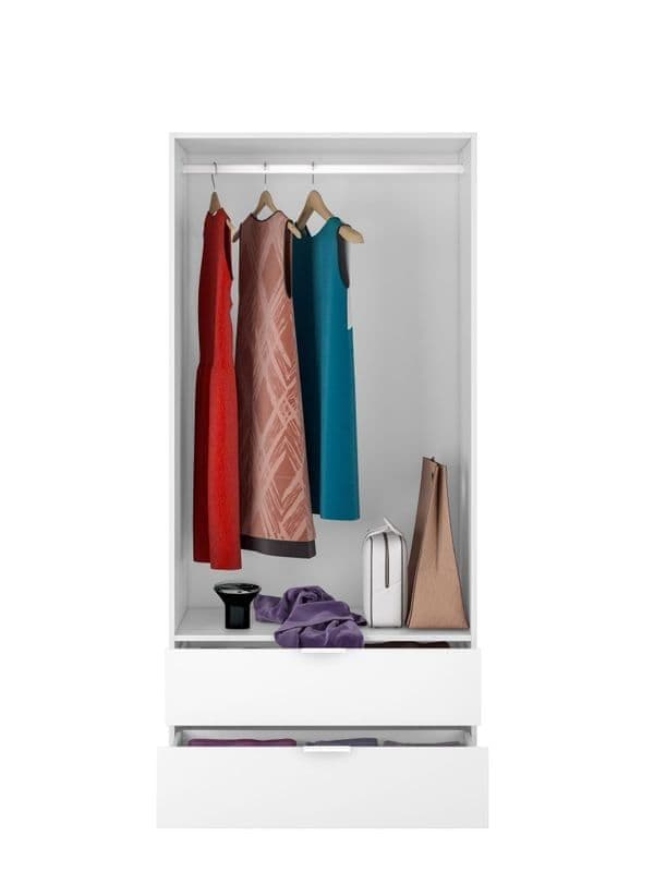 Cairo Arctic White 180cm Wardrobe