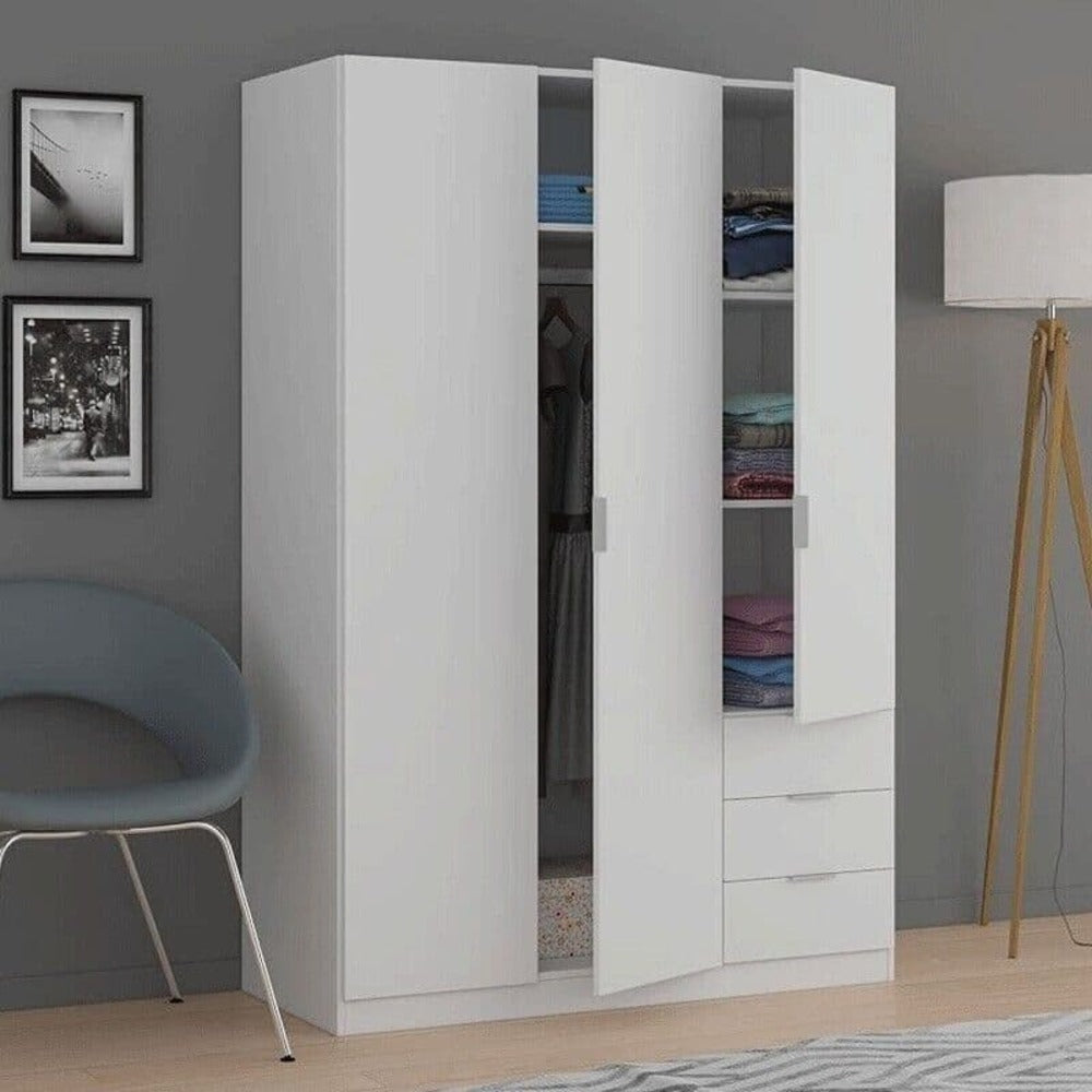 Cairo Artic White Compact Wardrobe