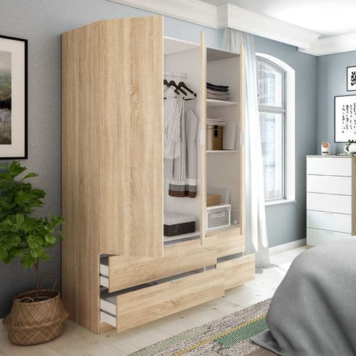 Cairo Compact Oak Wardrobe Dresser 3 Drawers