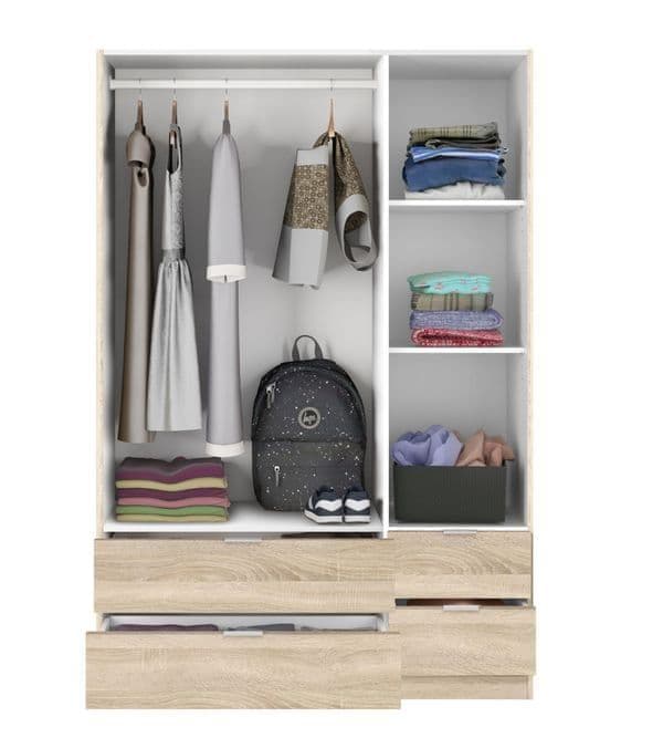 Cairo Compact Oak Wardrobe Dresser 3 Drawers