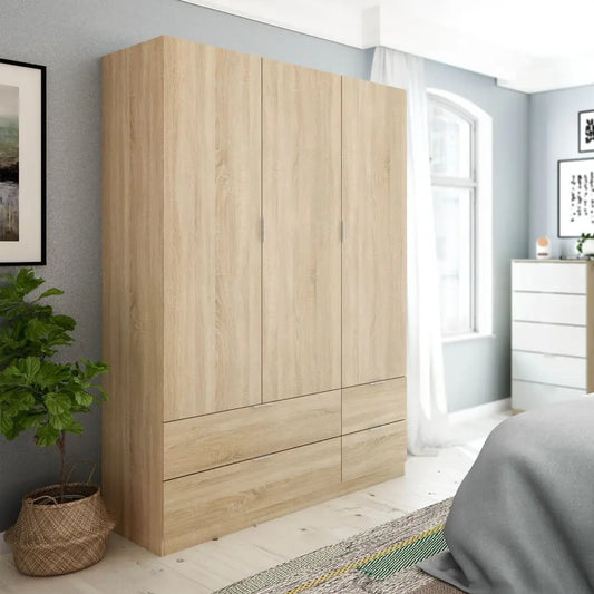 Cairo Oak Effect Compact Wardrobe