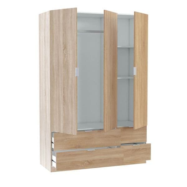 Cairo Compact Oak Wardrobe Dresser 3 Drawers