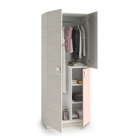 Carlos 3 Door Grey Wardrobe
