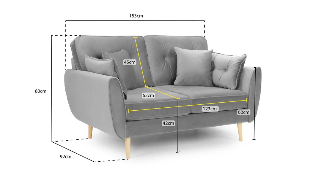 Zinc Sofa 2 Seater