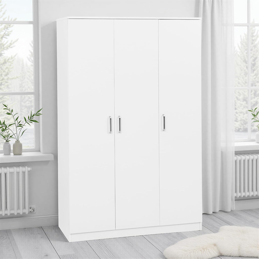Dakota 3 Door Wardrobe in White