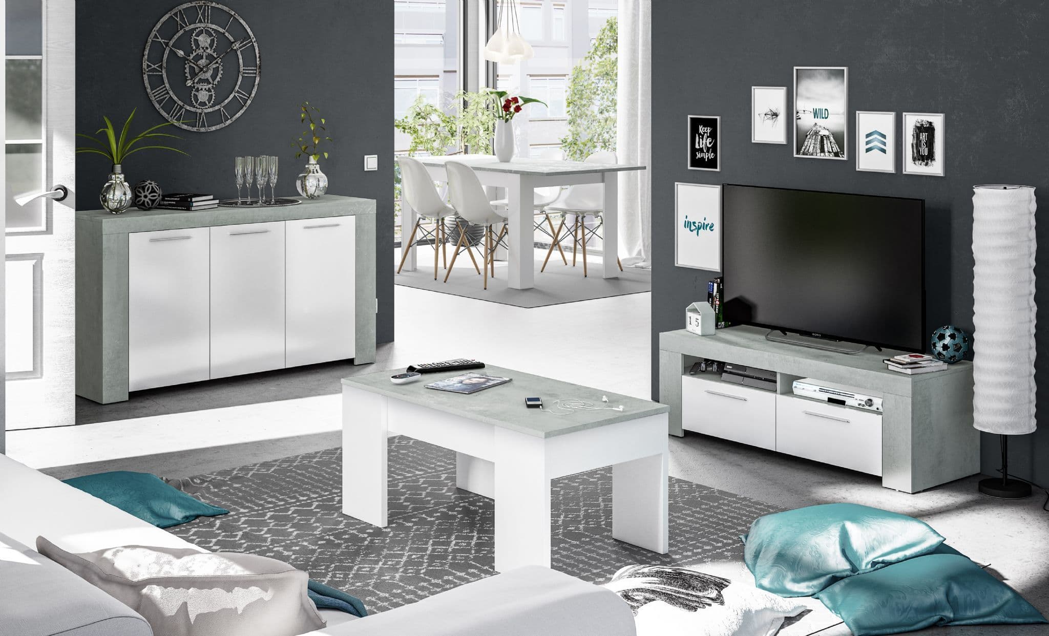 Tirana Dark Grey Sideboard