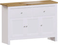 Arlington Sideboard, Buffet Table, Cupboard Cabinet (White & Oak, 2 Drawer 3 Door)