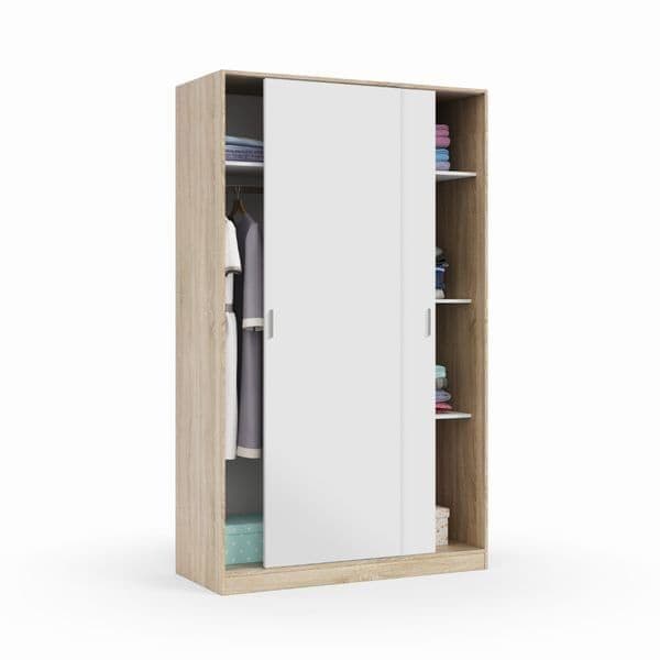 Durham Arctic 120cm Wide Sliding Wardrobe