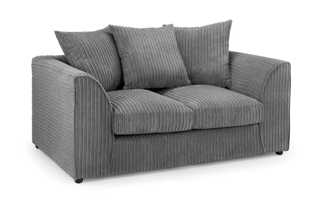 Harley Jumbo Sofa Grey 3+2 Seater Sofa