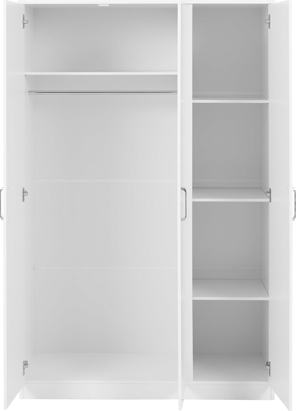 Dakota 3 Door Wardrobe in White