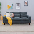 3-Seat Sofa Couch with Reversible Back Cushions Modern Fabric Sofa 3 Seater Couch for Small Apartment