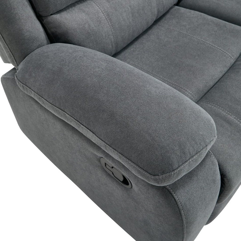 BOSTON MANUAL FABRIC RECLINER 3 + 2 + 1 SOFA ARMCHAIR SET SUITE