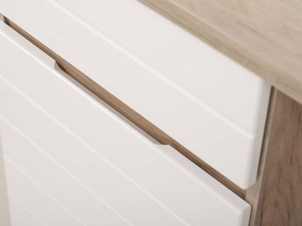 Ruby Oak and White Gloss Desk Pedestal