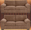 Bliss Furniture Amalfi Jumbo Cord 3+2 Seater Sofa Set for Family Living Rooms – Matching 3 Seater + 2 Seater, Soft Corduroy, Birch Frame, Memory Foam – High Back Couch Set (Beige, 3+2 Seater)