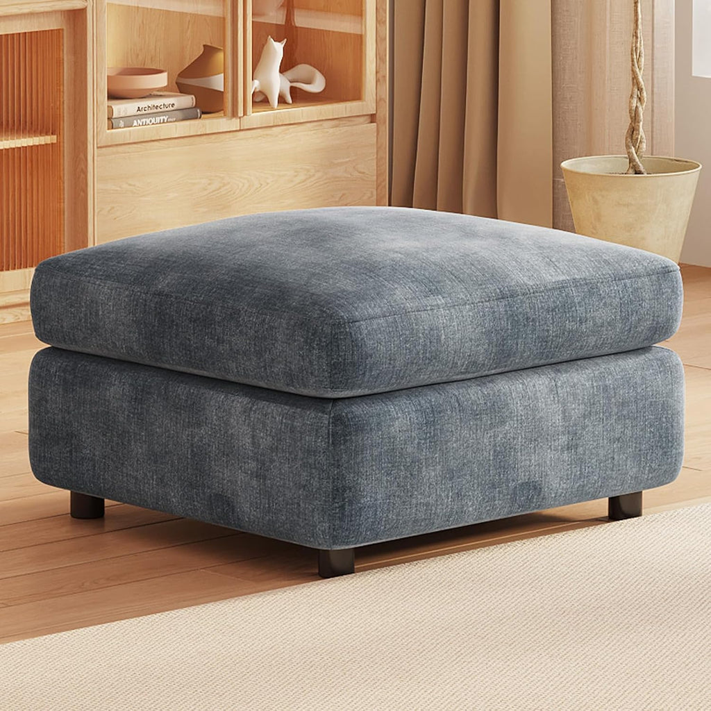 70Cm Rectangular Storage Ottoman, Light Blue Storage Bench | Polyester Upholstery with Hidden Storage, Comfortable Footrest or Extra Seat for Living Room, Bedroom or Entryway