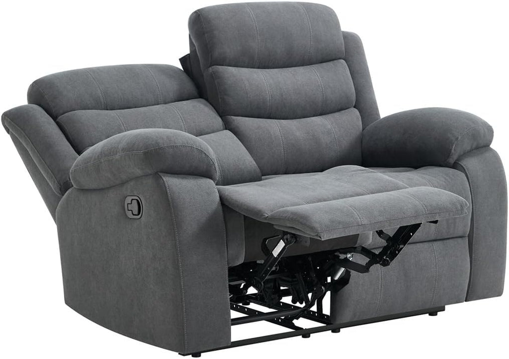 BOSTON MANUAL FABRIC RECLINER 3 + 2 + 1 SOFA ARMCHAIR SET SUITE