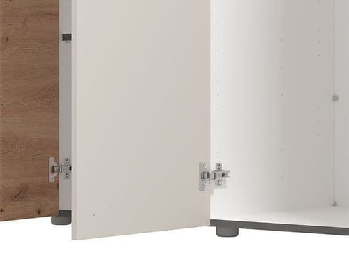 Bayenine Cashmere & Artisan Mirrored 5 Door Oak Wardrobe
