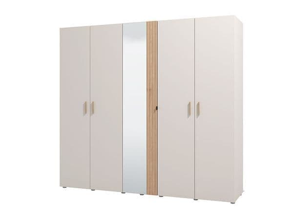 Bayenine Cashmere & Artisan Mirrored 5 Door Oak Wardrobe